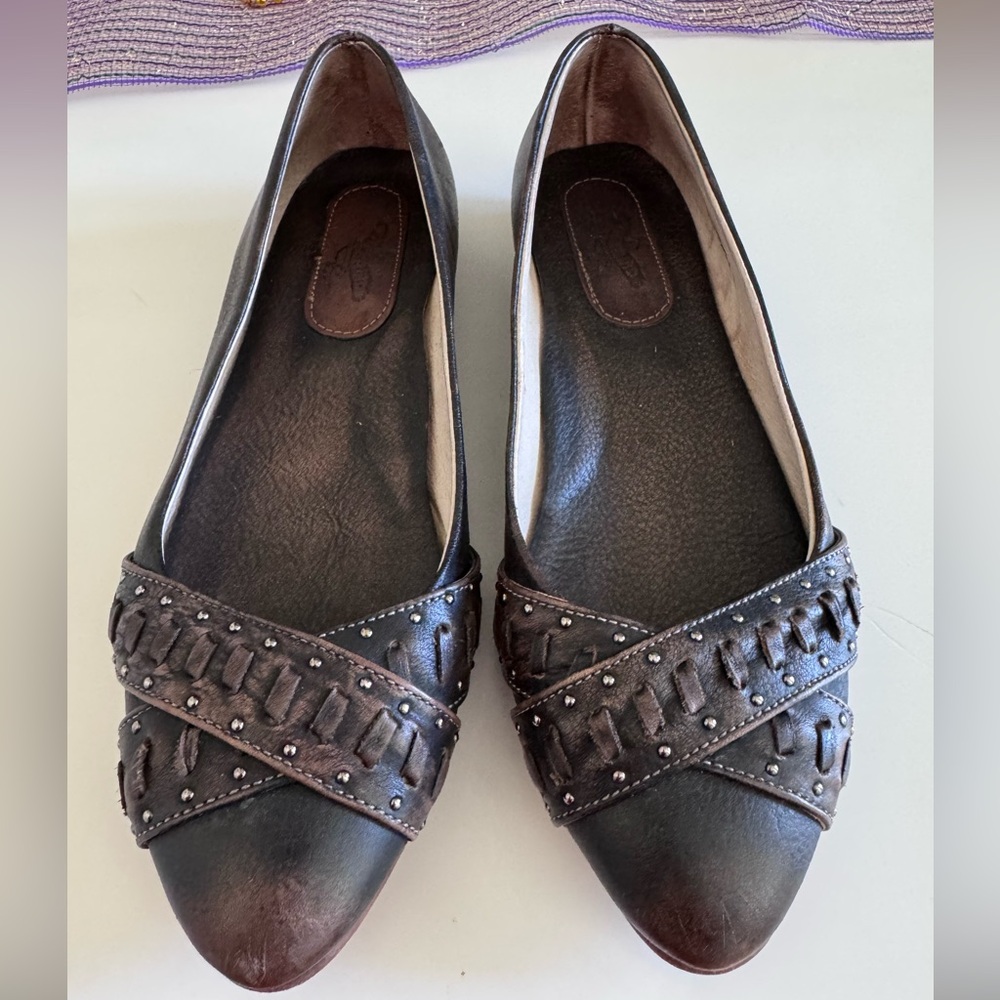Freebird by Steven Dark Brown and Black Flats